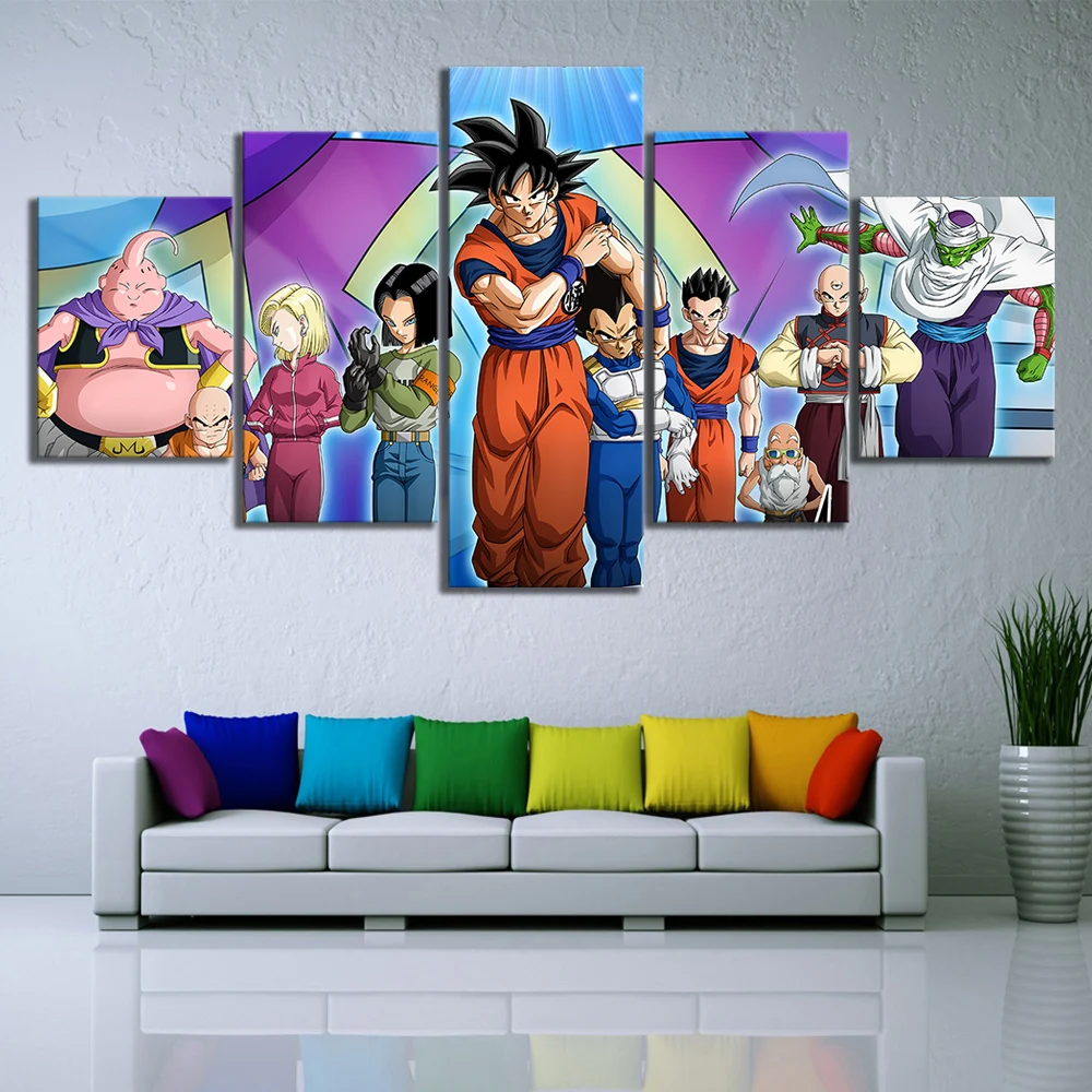 Amazon Com Wall Art 5pcs Demon Slayer Kimetsu No Yaiba Anime