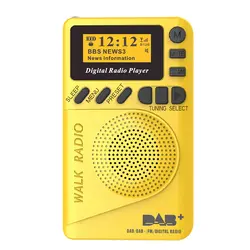 ABS цифровой радио ЖК-дисплей многофункциональный MP3 музыкальный плеер аудио прозрачный карманный мини FM Прочный usb зарядка портативный