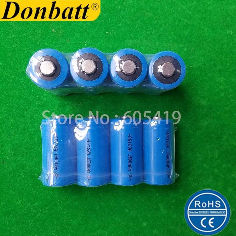 100 шт./лот 3 в литиевая батарея CR123A CR17345 CR123 DL123A EL123A 1500 мач неперезаряжаемые