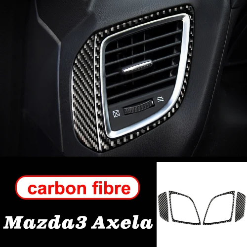 Для MAZDA 3 Axela аксессуары вентиляционная панель украшения ремонт углеродного волокна внутренняя отделка автомобиля наклейки - Название цвета: Vent A