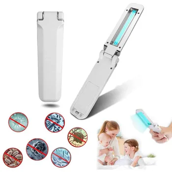 

253nm UVC Ultraviolet germicidal lamp disinfection lamp portable UV handheld folding home travel small sterilization lamp