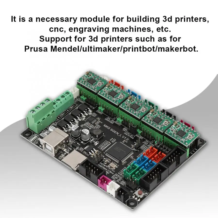 Детали материнской платы для 3d принтера для MKS SGen-L+ A4988 комплект привода для Kossel/Ultimaker