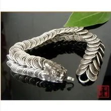 Тибетский серебряный браслет в форме дракона уникального дизайна