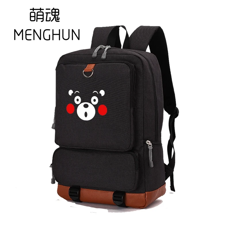 Милый черный медведь милый рюкзак с принтом Kumamon сумка с персонажами аниме прекрасный мультфильм концепция рюкзаки школьные сумки Аниме подарок nb399
