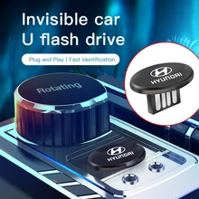 1Pcs Invisibility Metal USB Mini Portable U Disk For Hyundai I10 I20 I30 I40 IX20 IX35 Accent Azera GDI Genesis Tucson Veloster