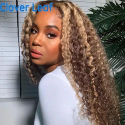 Highlight Wig Human Hair Curly Lace Front Wig Remy 13x4 Lace Frontal Human Hair Wigs Transparent Lace Wigs Curly Human Hair Wig