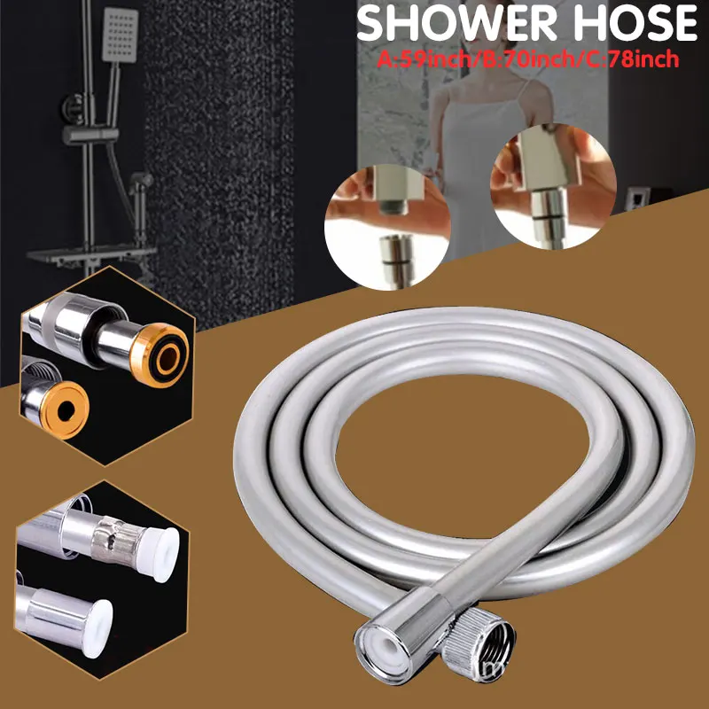 BathroomPVCHosePipe15m18mBidetHosesFaucetFlexibleShower