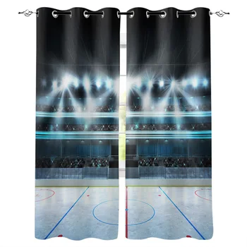 

Ice Hockey Playing Field Window Treatments Curtains Valance Room Curtains Large Window Living Room Curtains Bathroom Kitchen