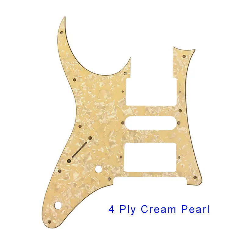 4 Ply Cream Pearl Pleroo гитарные части для левшей MIJ Ibanez RG2550Z гитарная накладка Humbucker HSH звукосниматель царапина пластина с 10 винты для отверстий - Цвет: 4 Ply Cream Pearl