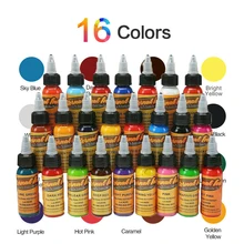 16 шт. Цвета вечная, набор чернил для татуажа, бутылка с пигментом Перманентный макияж Тату Пигмент арт-30 мл/бутылка для бровей Подводка для губ и тела 16 шт. Цвета вечная, набор чернил для татуажа, бутылка с пигментом Перманентный макияж Тату Пигмент арт-30 мл/бутылка для бровей Подводка для губ и тела