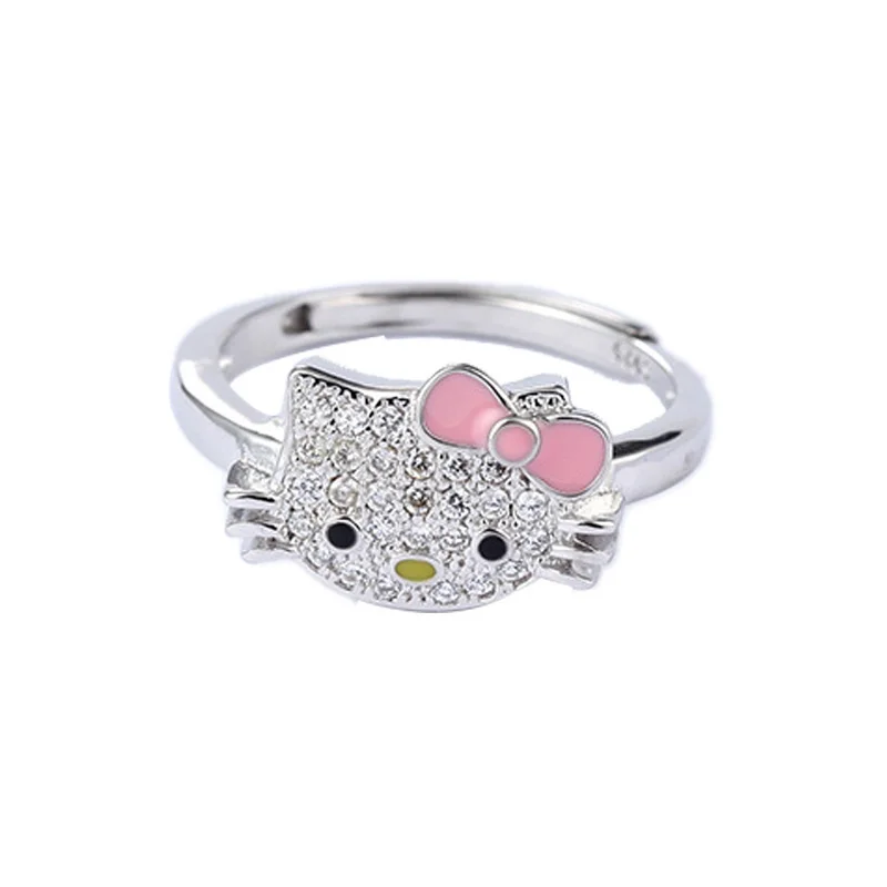 Модное изысканное кольцо с платиновым покрытием Hello Kitty ювелирное изделие