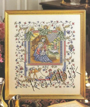 

11/14/16/18/22/25/28CT choose color Beautiful Lovely Counted Cross Stitch Kit The Birth of Christ Jesus Religion God Farm