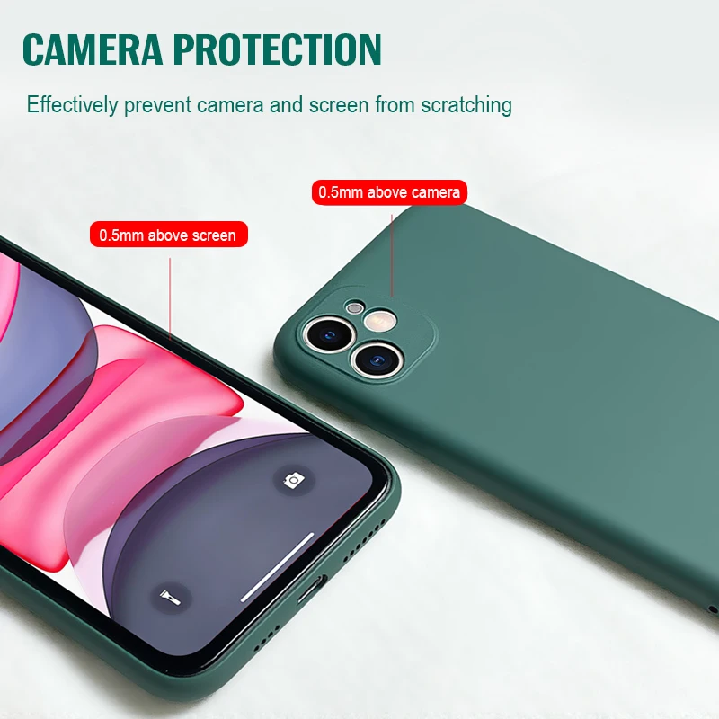 Camera Lens Protection Phone Case For IPhone 11 Pro Max Liquid silicone Case For IPhone 11 2