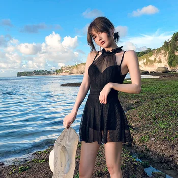 

One Piece Swimsuit Woman Swimwear With Push Up Bikini Lady's Swim Wear Women 2019 New Ins Sexy Slender Swimsuits Skirt Underwire