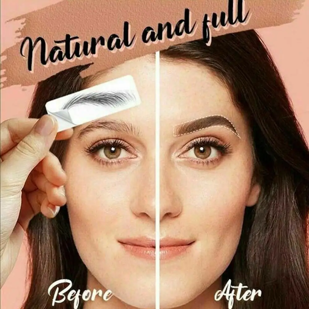 4D Eyebrow Sticker Non-toxic Tattoo Sticker Makeup Supplies Waterproof Lasting Eyebrow Bionic brow tools