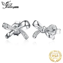 JewelryPalace модный кубический цирконий Игристые бантом серьги 925 пробы серебро ювелирных украшений для Для женщин Подвеска-амулет для вечеринки подарок