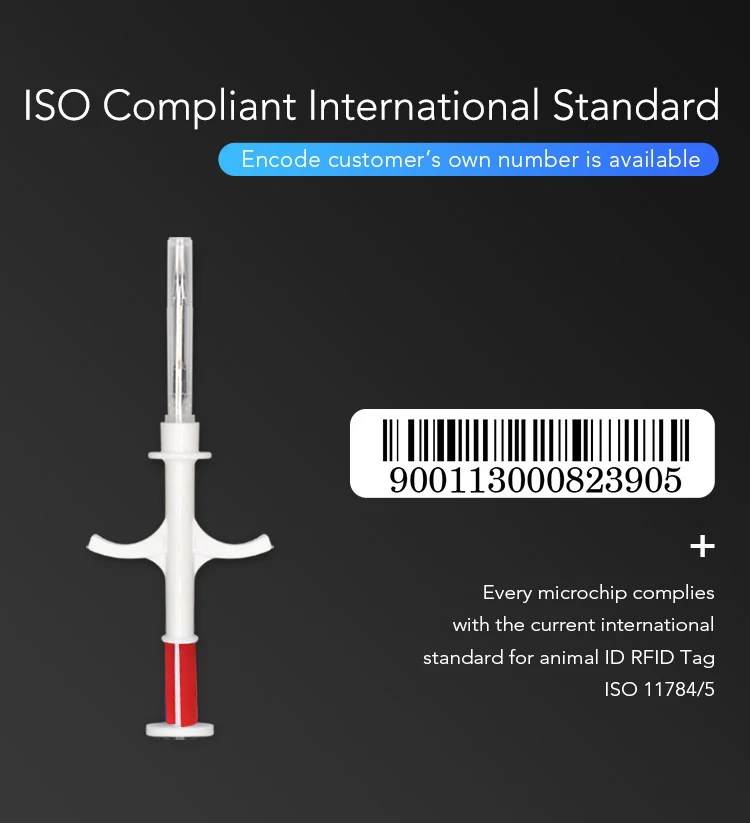 70 шт./лот) 2,12*12 мм животный микрочип транспондер ISO11784/5 FDX-B RFID собака чип шприц для впрыскивания