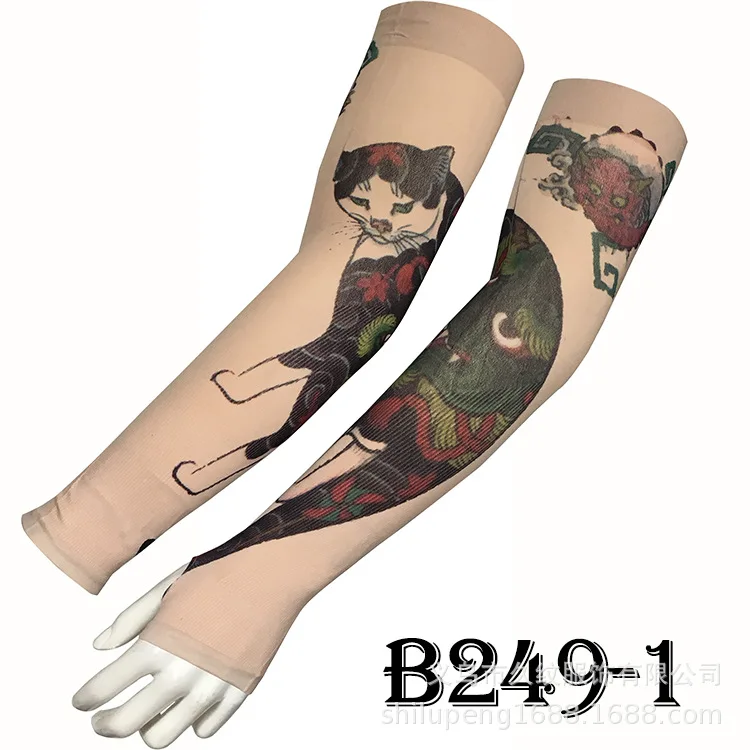 

Tattoo Ice Sleeve 10 Pairs from Mixed Batch-tao zhi with Thumb Can Be Set Palm Sun-resistant College Style Tattoo Oversleeve
