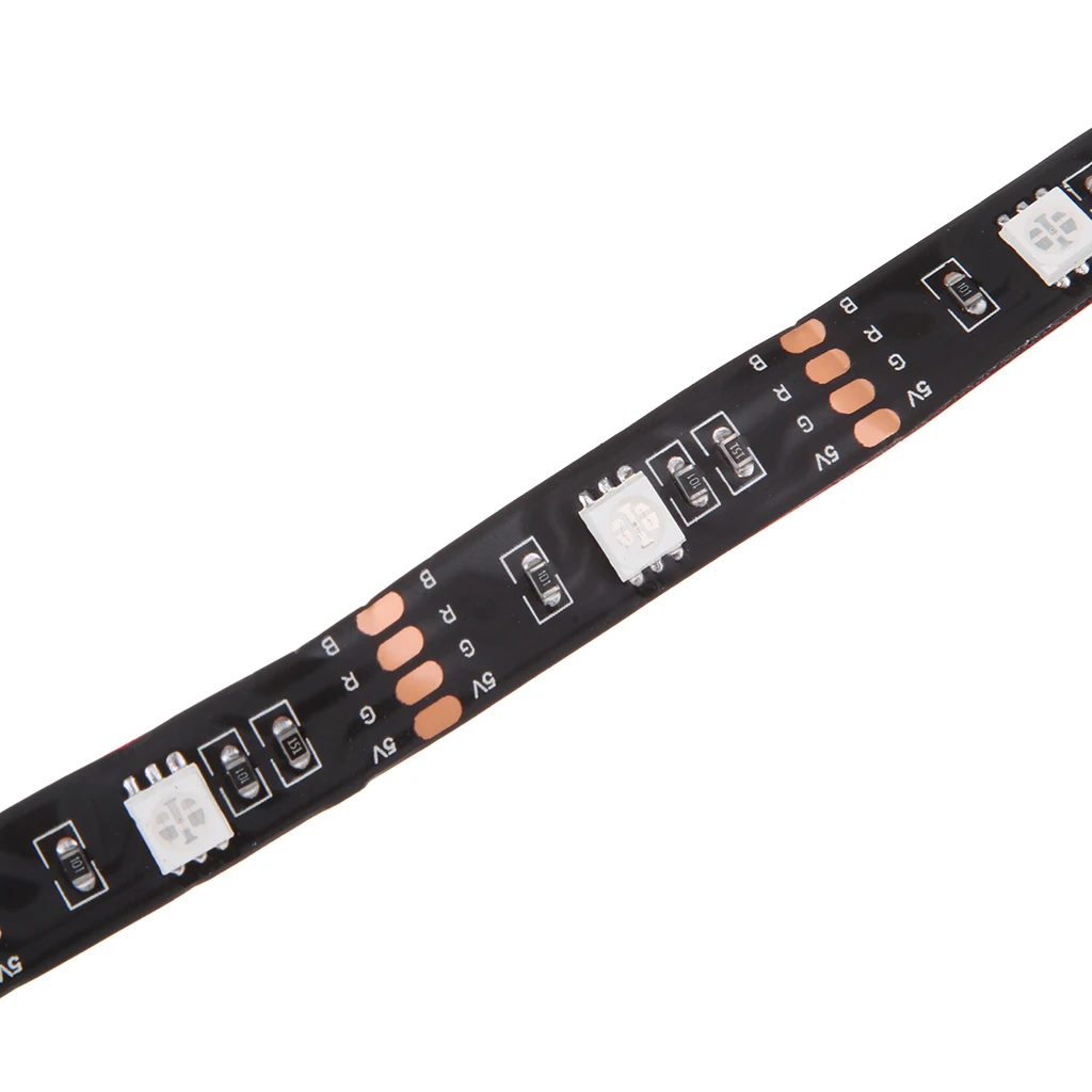 DC 5V USB LED RGB Strip Light TV Back Lighting with 24-Key Remote 5 meters