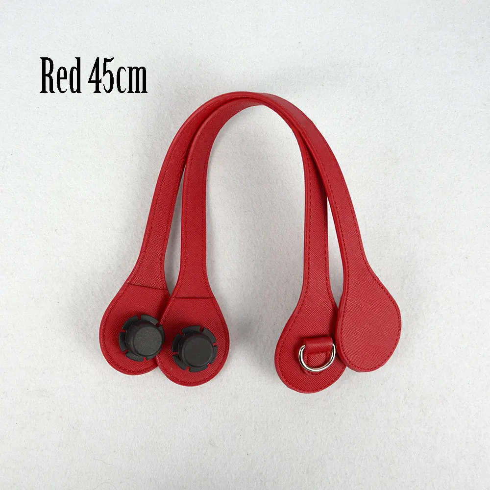red 45 Tanqu короткие края живопись D пряжка круглые каплевидные концевые ручки искусственная кожа ручки для OBag цепи кулон для EVA O сумка - Цвет: red 45