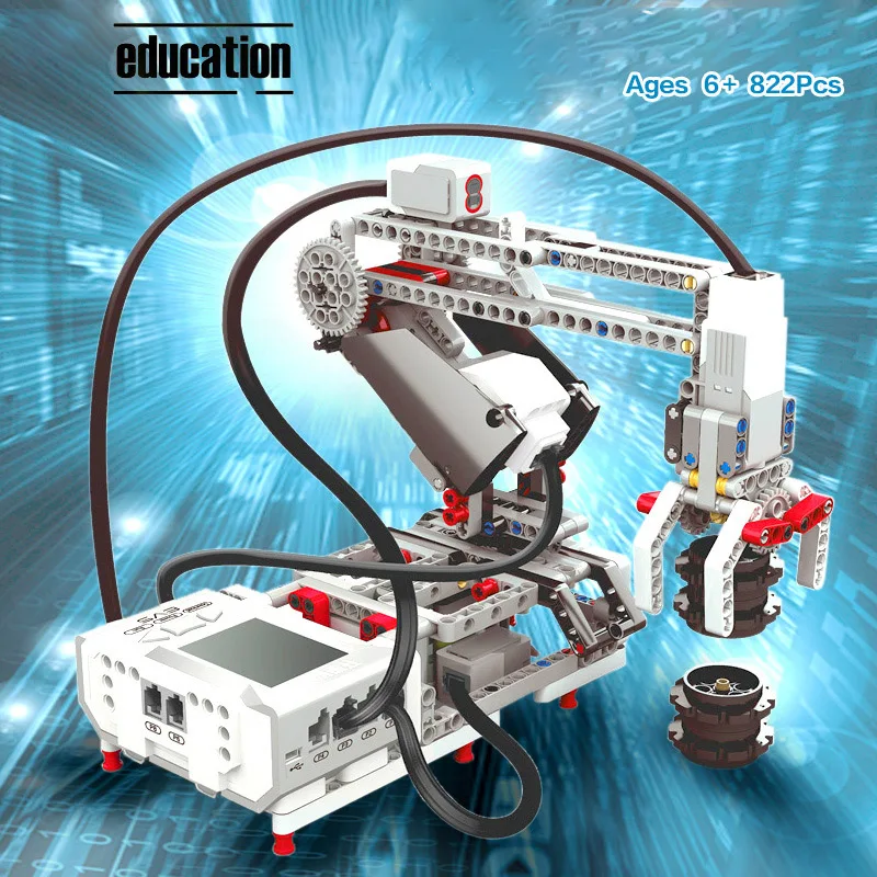 Cena Seria programowania roboty EV3 Model klocki zestaw edukacyjny STEAM kompatybilne klocki lego 45544 Classic Core robotics Toys