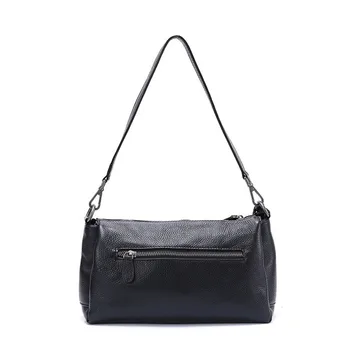 

Women Leather Shoulder Messenger Bag Simple Handbags Lady Multi-layer Tote Bag Female Soft cowhide Solid color Crossbody Bag