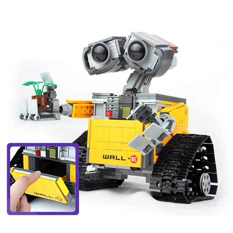 

Kids Love 687PCS Idea Robot WALL E Legoed 21303 Model Building Blocks Kit Toys For Children Education Gift Bricks Toy