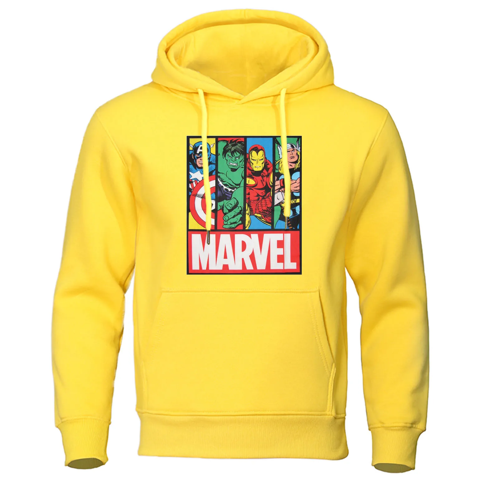 yellow 6 Толстовка Marvel уличная осенне-зимняя мужская Толстовка Мстители Повседневный пуловер супергерой спортивный костюм Брендовые мужские толстовки - Цвет: yellow 6