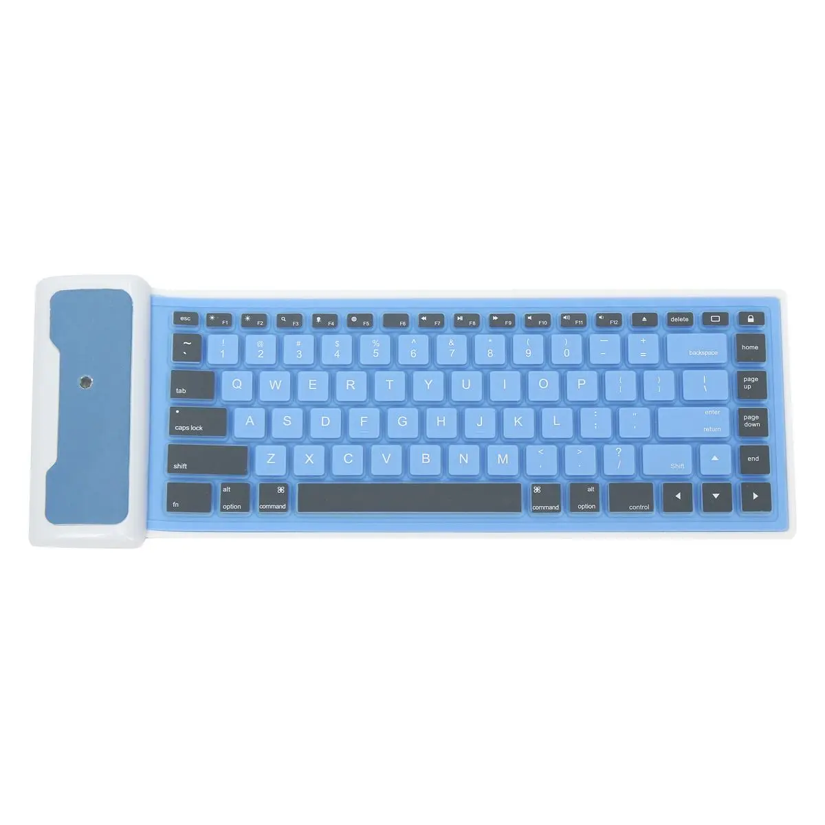 Складная Водонепроницаемая универсальная~ портативная bluetooth~ Беспроводная Мягкая силиконовая клавиатура для ноутбука для iPad новая клавиатура для смартфона - Цвет: Blue
