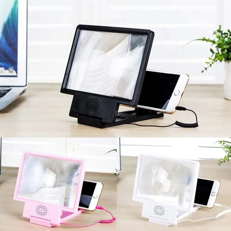 Amplificador de Tela Suporte para Vídeo Telefone Móvel Lupa Dobrável Ampliada Alta Fidelidade Som Suporte Amplificador Tela Vídeo 3d hd 4 Telefone móvel amplificador de tela 3d lupa