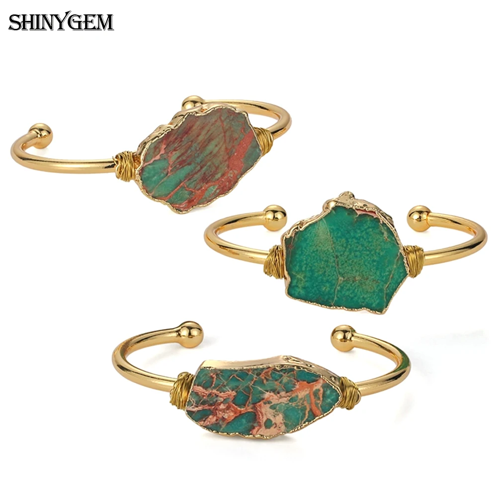 Женский Браслет манжета ShinyGem винтажный стиль естественный неправильной формы