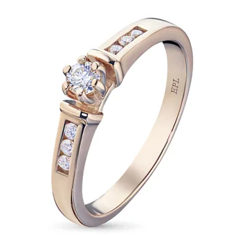 

A ring of red gold with diamonds e0201kts02181200