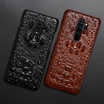 

Leather Phone Case For Xiaomi Redmi Note 9S 8 7 6 5 K20 K30 Pro Mi 9 se 9T 10 A2 A3 Mix Max 3 Poco F1 X2 Crocodile Head Texture