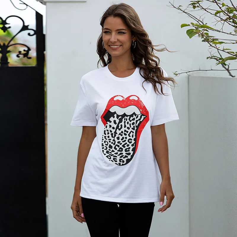 

Casual Printed T Shirt Women O-Neck Short Sleeve T-shirt New Fashion Ladies Simple Summer Tops Clothes Camisa Feminina 2020