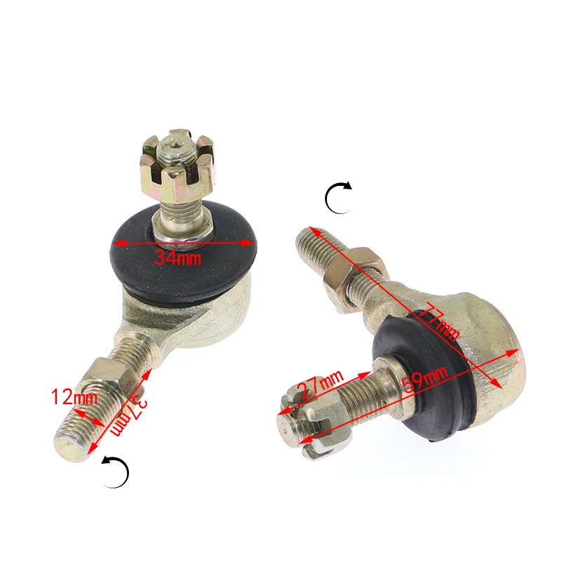 M10/M12 /M16 Tie Rod End Kits Ball Joint Fit For China ATV 50cc 110cc 150cc 200cc 250cc 300cc Go Kart Karting Quads Bike Parts