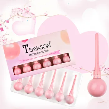 

TEAYASON 6 Color Matte Lipstick Liquid Long-Lasting Matte Lip Gloss Shimmer Flash High Gloss Set Liquid Lipstick Gloss Pigment