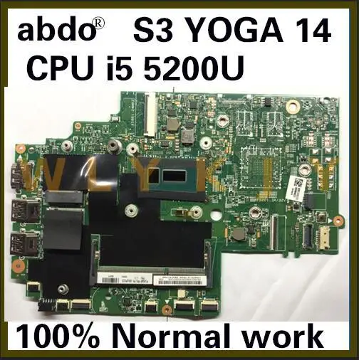 Материнская плата для ноутбука Lenovo Thinkpad S3 YOGA 14 13323-2 448.01110.0021 процессор i5 5200U DDR3 100%