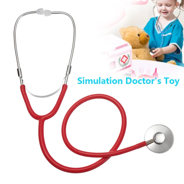 Kids Stethoscope Toy Simulation Doctor's Toy Family Parent-Child Games Imitation Plastic Stethoscope Accessories 7 Colors 1
