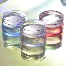 

SHOPANTS Chess Shape Jelly Silicone Nail Stamper Scraper Set Metallic Handle Nail Art Stamp For Stamping Polish Print Manicure