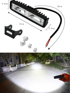 Светодиодная передняя фара s 12-24 В для автомобилей, мотоциклов, грузовиков, лодок, тракторов, прицепов, внедорожников, рабочее освещение 36 Вт,...