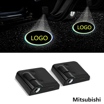 

For Mitsubishi ASX Outlander L200 Mirage 3000 GT RVR CUV Galant Lancer Ralliart LED Car Door Light Projector Logo Ghost shadow
