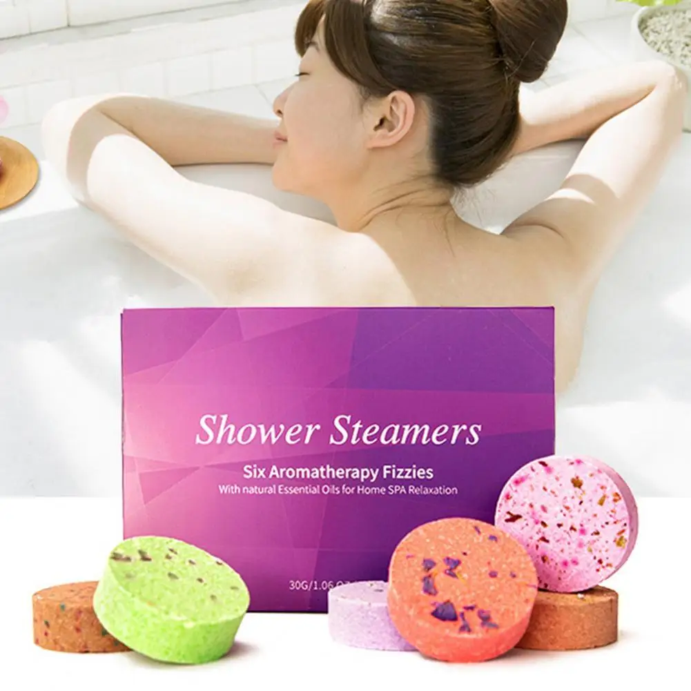 50 Hot Sale 6Pcs/Set Bath Tablets Smoothing Your Skin Stress Relief