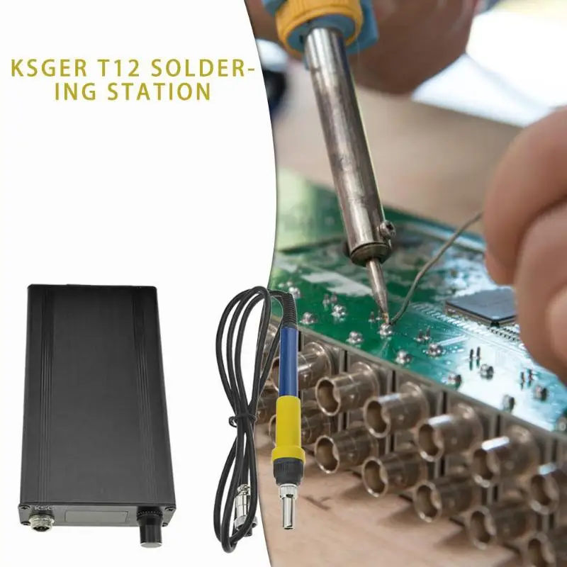 Прочная паяльная станция Классическая нежная текстура KSGER STM32 2,1 S OLED DIY T12 паяльник станция контроллер температуры