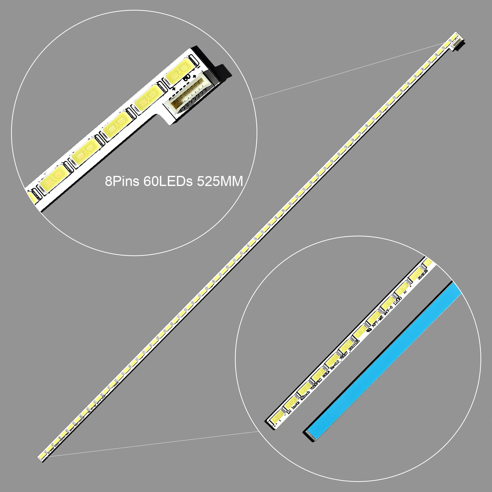 For LIG 42LS570T T420HVN01.0 74.42T23.001 7030PKG 60ea 42LS5600 42LS560T 42LS570S 42LS575S New 60LED 525mm LED backlight strip