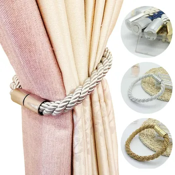 

Home Curtain Tie-backs Magnetic Curtain Tieback Buckle Holder Window Strap