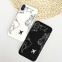 Coque de protection souple pour iPhone, compatible modèles 6, 7, 8 Plus, 11 Pro, XR, XS Max, dessins d'avion populaires