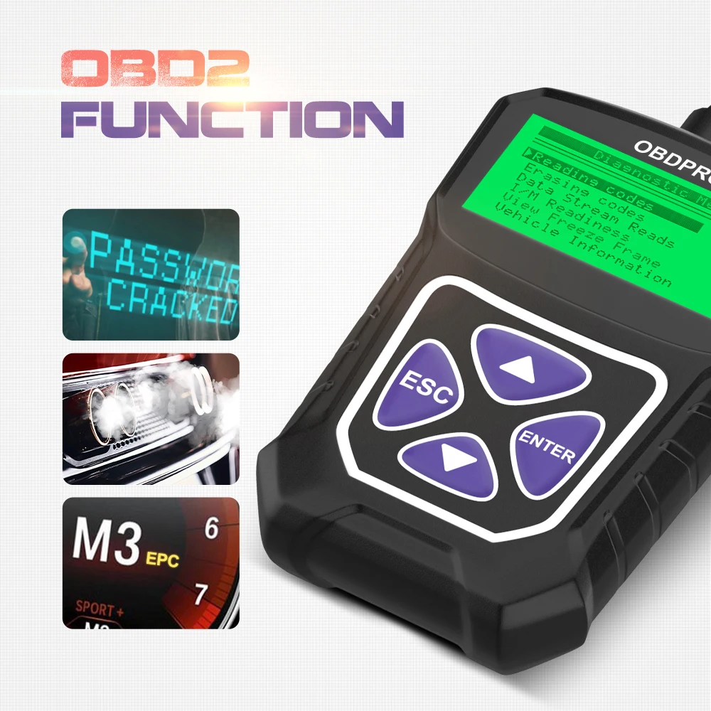 Obdprog Mt100 Obd2 Autószkenner Professzionális Auto Engine Analyzer Kódolvasó Odb Obd 2 Autó