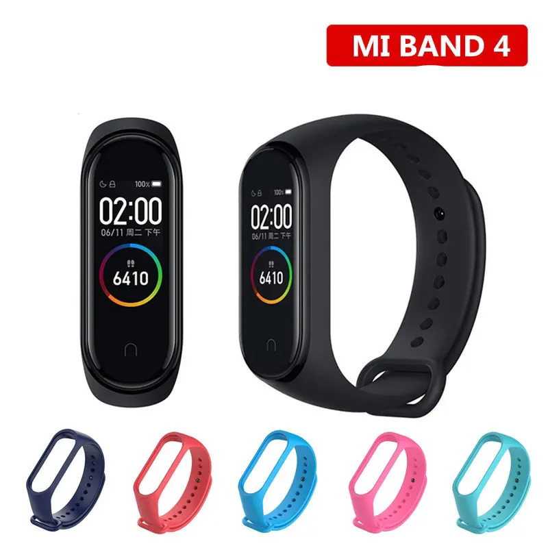 Для Xiaomi MI Band 4 Ремешок Браслет Miband замена силиконовый ремешок на запястье +
