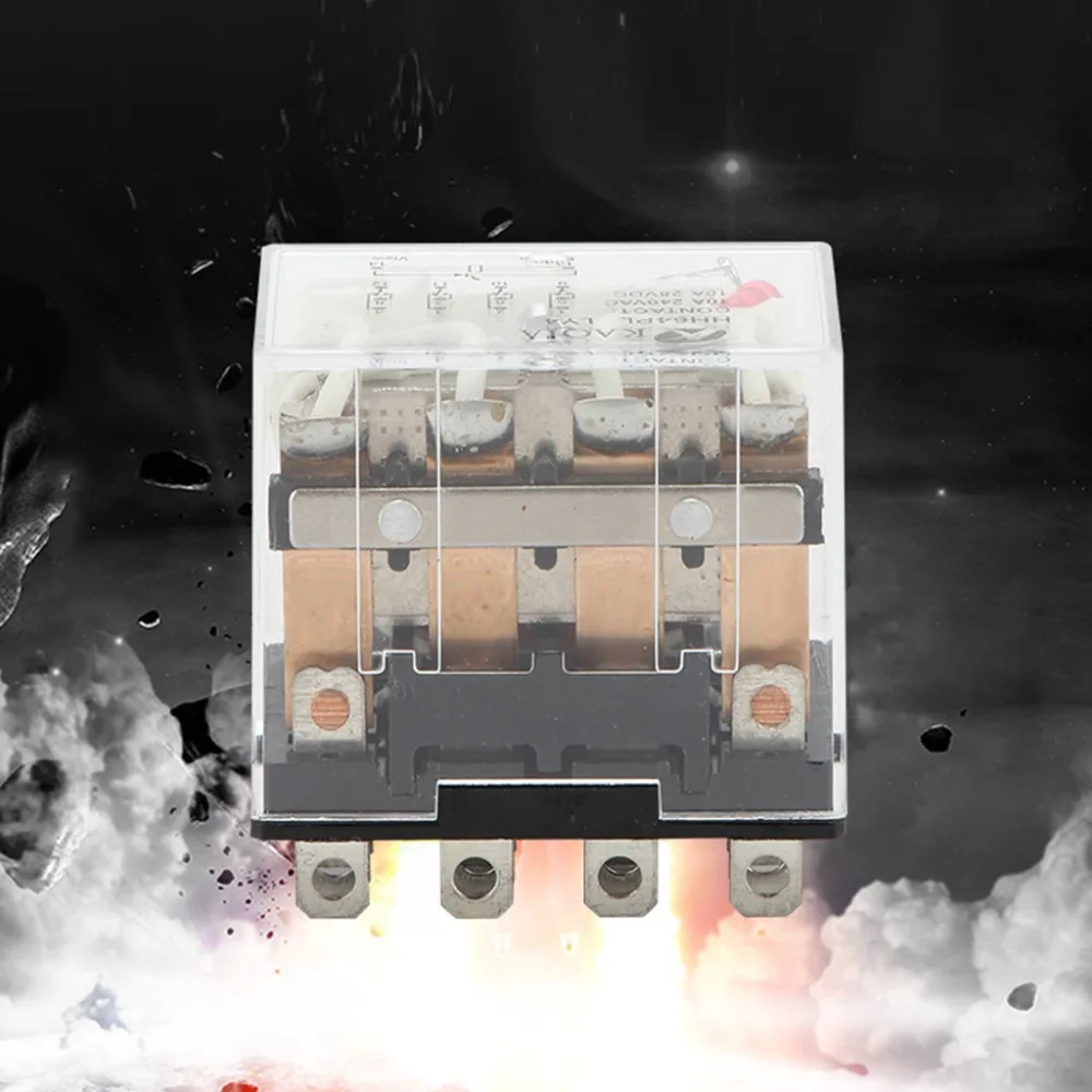LY4NJ DC 12V 14 Pin 10A серебряный контакт реле питания латунный сердечник катушки 4PDT