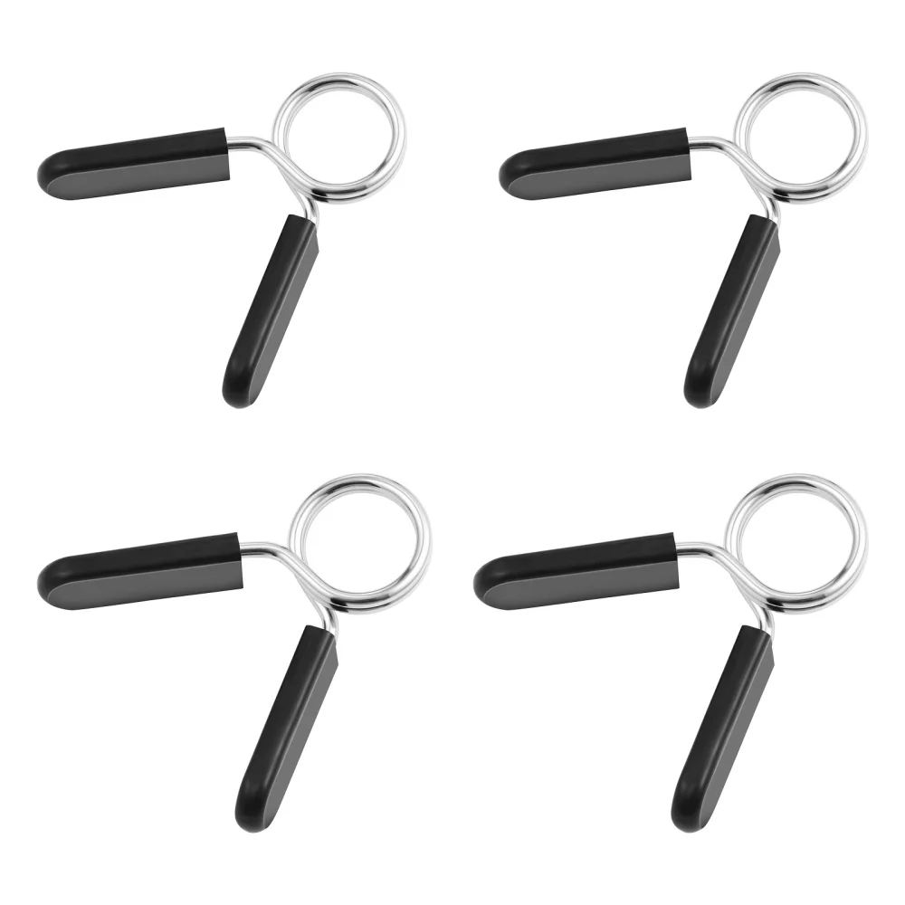 CLISPEED 4PCS 25mm/28mm Dumbbell Barbell Clamps Spring Clip Collars for Powerlifting Cross Fit